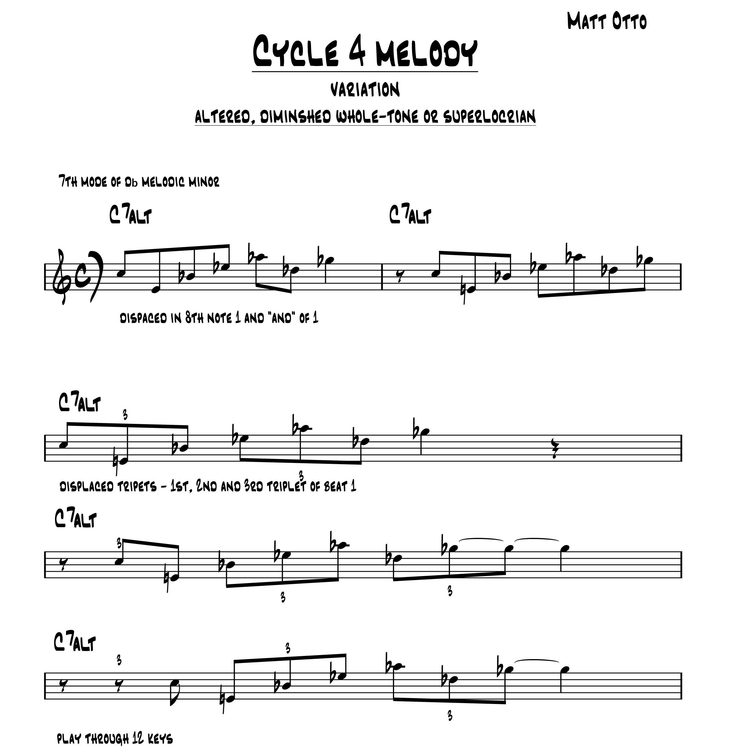 Lesson 140: Cycle 4 Melody – Altered