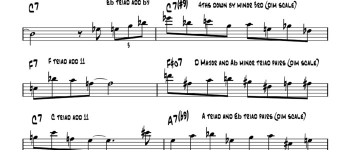 Lesson 155: Blues Etude using Diminished and Triad Pairs